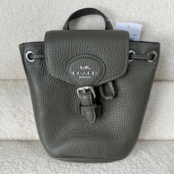 Coach Small Amelia Olive Convertible Backpack - Picture 1 of 9